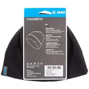 JAKO Unisex Functional Hat Run Black One Size Bundle with Kids Fleece Hat - product information 2
