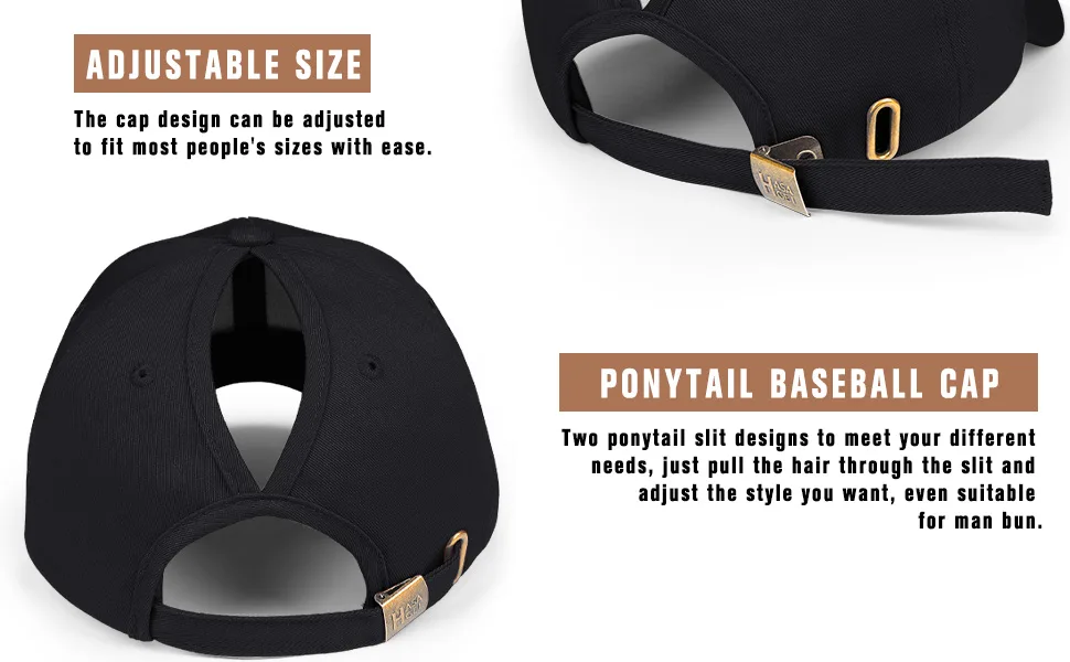 Hasagei baseball cap ladies ponytail baseball cap adjustable baseball cap outdoor hat cotton retro hat baseball cap - HASAGEI Baseball Cap