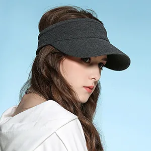 Gisdanchz Sport Visor Cap With Elastic Band For Outdoor Golf Tennis Running Hiking BP-Dark Grey 55-59 - product information 3