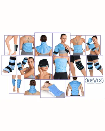 REVIX Shoulder Ice Pack for Injuries Reusable Gel Ice Wrap for Shoulder Pain Relief, Bursitis and Rotator Cuff, Cold Therapy Compression for Man and Women Blue - Ice pack for injuries reusable