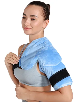 REVIX Shoulder Ice Pack for Injuries Reusable Gel Ice Wrap for Shoulder Pain Relief, Bursitis and Rotator Cuff, Cold Therapy Compression for Man and Women Blue - shoulder ice pack