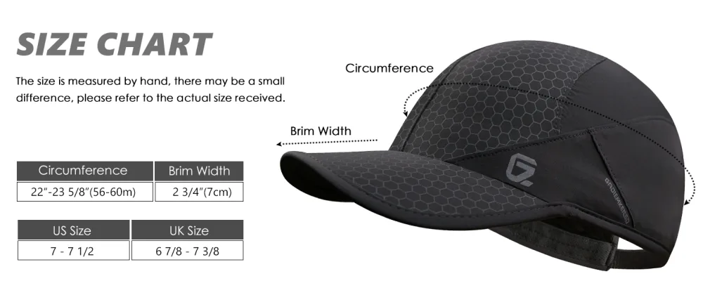GADIEMKENSD Stretch Sport Hat with Soft Brim Quick Dry Lightweight Breathable Running Cap for Outdoor Activities 1 Soft brim Blue - Umfang: 56-60cm.