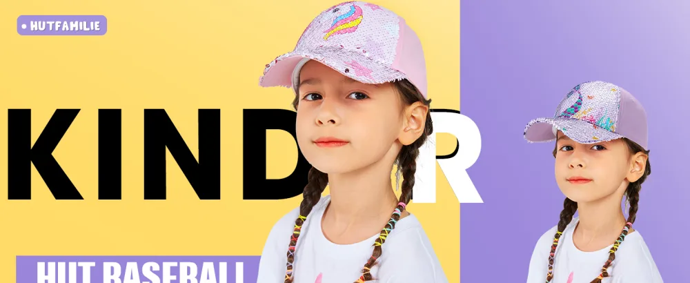 WAWSAM Girls Baseball Cap Adjustable Kids Snapback Trucker Cap Cotton Girls Baseball Cap Sun Hat 3-8 Years Pink - cap mädchen