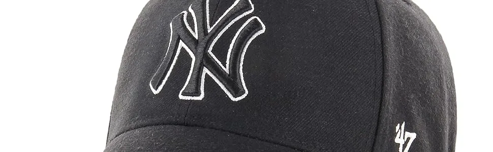 '47 New York Yankees Adjustable Cap MLB One Size Yankees-Black-White - Marke