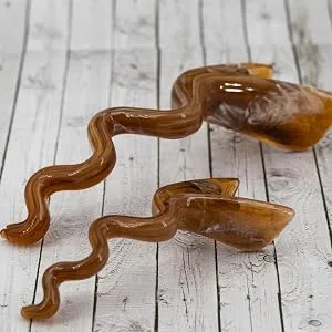 1pc wave hair clip XL from 13cm in horn - Made in Germany - WeLoveBeads - beide