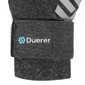 Duerer arthritis compression gloves with straps ladies men for RSI carpal tunnel rheumatism tendonal inflammation hand pain hand support fingerless gloves for computer gray m - duerer