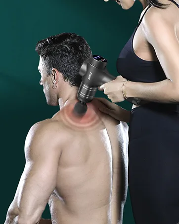 Massage Gun Deep Tissue Muscle Massager Percussion Massage Gun for Athletes, Grey - Deep Tissue Massage Gun