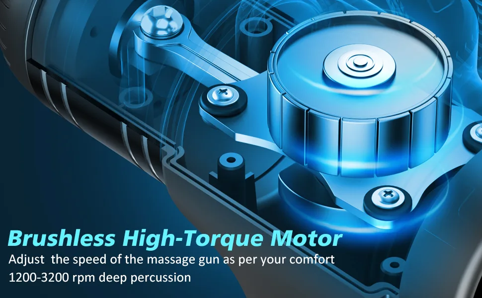 Massage Gun Deep Tissue Muscle Massager Percussion Massage Gun for Athletes, Grey - product information 6