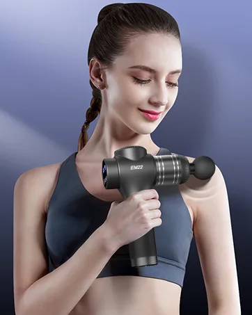 Massage Gun Deep Tissue Muscle Massager Percussion Massage Gun for Athletes, Grey - massager gun