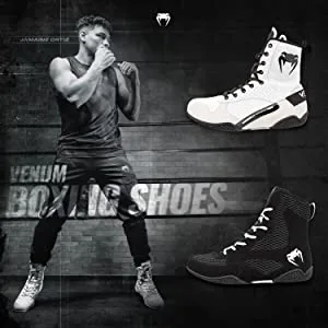 Venum Unisex Contender Boxing Shoes Boxing Shoe 45 EU Black White - Boxing S