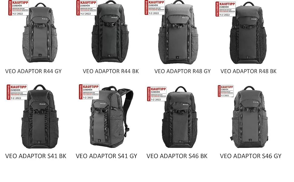 Vanguard Veo Adaptor Backpack with Rear Access S Dark Grey - VEO ADAPTOR