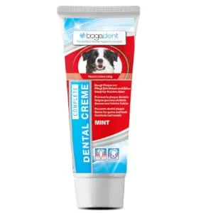 Bogadent dental cream complete - dog toothpaste against tartar - dog toothpaste without fluoride & xylitol - dog toothpaste with sugar -splitting enzyme - 75ml - product information 2