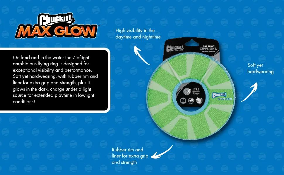 Chuckit! CH32304 Zipflight Max Glow Medium - Seilholen