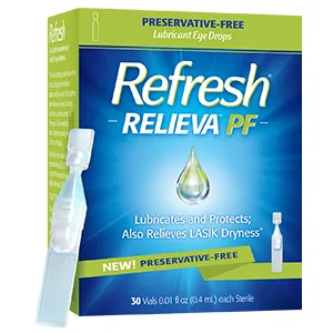 Refresh Relieva PF Lubricant Eye Drops, Preservative-Free, 0.01 Fl Oz Single-Use Containers, 30 Count - Refresh Relieva Preservative-Free Lubricant Eye Drops Single Use Vials