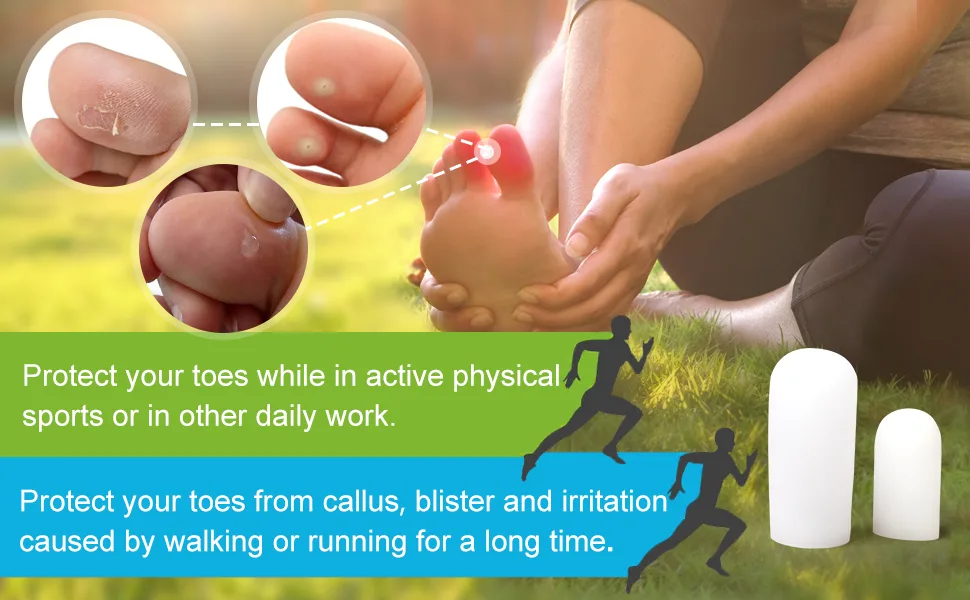 Bukihome 12 PCS Toe Protectors, Silicone Toe Caps to Cushion Toe Blister, Corn, Callus, Great for Running, Walking, Stop Toe Pain - product information 3