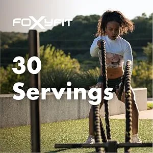 FoxyFit Protein for Her, Double Chocolate Whey Protein Powder with CLA and Biotin for a Healthy Glow (1.85 lbs) - 30 servings