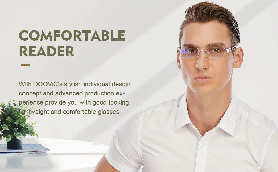 DOOViC 5 Pack Blue Light Reading Glasses One-Piece Design Blue Blocking Computer Readers for Men Women Unisex UV Protection +1.50 5 Pack-b 1.5 x - reading glasses men