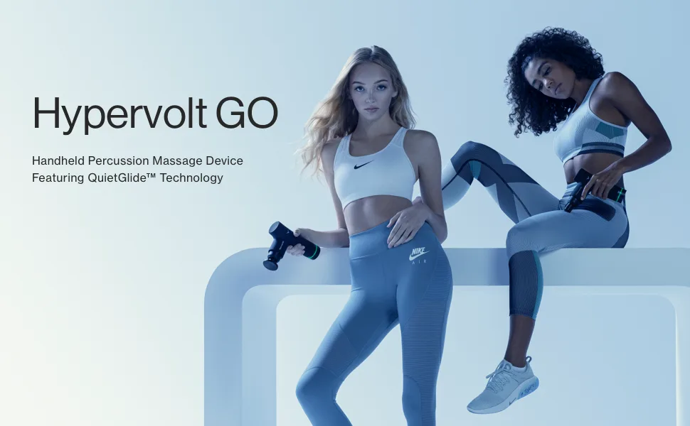 Hyperice Hypervolt GO - Deep Tissue Percussion Massage Gun - Take Pain Relief and Sore Muscle Recovery on The GO with This Surprisingly Powerful, Whisper-Quiet Portable Handheld Electric Massager. - Hypervolt GO