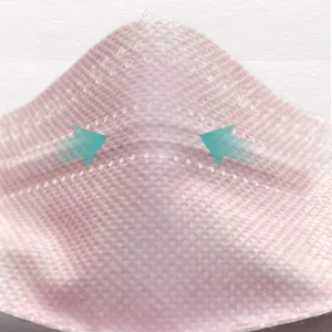 KF94 Face Mask 60 Pcs Navy Blue Disposable Face Masks for Teens and Adults 4 Layer Protection - adjustable nose clip