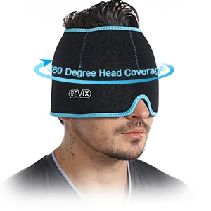 REVIX Migraine Ice Head Wrap for Headache Relief Hat, Reusable Gel Cold Pack for Migraines or Puffy Eyes, Tension, Sinus & Stress Relief - product information 5
