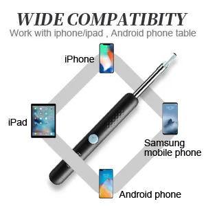 Earwax Removal Tool with Camera,Earwax Cleaner Tools with 1080P FHD Wireless Ear Otoscope,Earwax Cleaner Pick Kit for Android,iPhone & iPad - Wide Compatibility