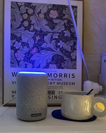 BUFFBEE White Noise Sound Machine for Sleeping with 17 Soothing Sounds, 8 Color Night Light, Memory Function, Fabric Design - Noise Maker for Home, Office, Kids and Adults -Light Grey - white noise machine
