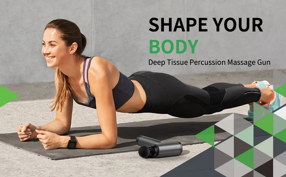 Muscle Massage Gun, Quiet Deep Tissue Percussion Back Neck Head Hammer Massager for Athletes, 30 Speed Level, LCD Touch Screen with 10 Heads, Hand Held Massager (Carbon) - massage gun
