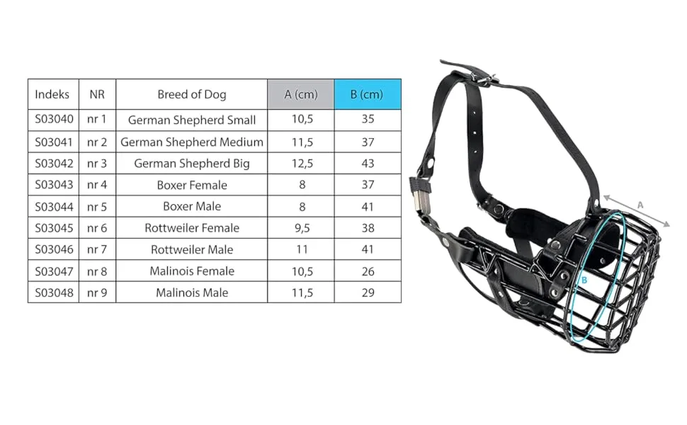 Dingo gear rubberized metal muzzle for malinois dog professional comfortable universal product for long walks S03048 Malinois L - maulkorb