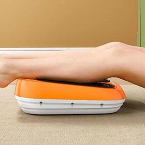 ROTAI Vibration Foot Massager Multi Relaxations and Pain Relief Rotating Acupressure Electric Foot Circulation Device with Remote Control Orange Black-orange - RELAX AND MASSAGE foot calf massager