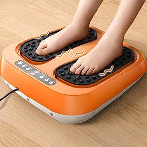 ROTAI Vibration Foot Massager Multi Relaxations and Pain Relief Rotating Acupressure Electric Foot Circulation Device with Remote Control Orange Black-orange - VIBRATING AND ROTATING foot massager