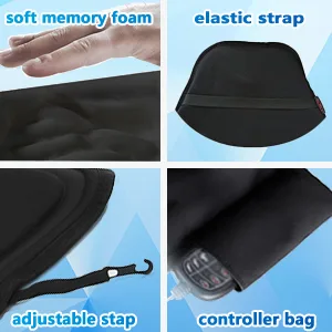 Vibration Back-Massager, Back Massage-Cushion, 10 Vibrating Nodes to Release Stress and Fatigue, for Home and Office Use (Light Black) - seat massager