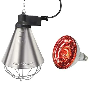 EIDER infrared heat lamp PROFI including bulb (bulb 150W already included) - heat lamp for animals - Waermelampe