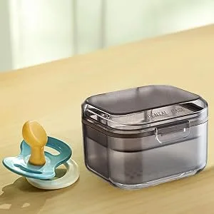 Tytyworth prosthesis bath prosthesis cleaning case prosthesis-beepwear box leak-proof with lid waterproof prosthesis holder bathing box storage soaking black - Einfacher Zugang Der Vorteil des