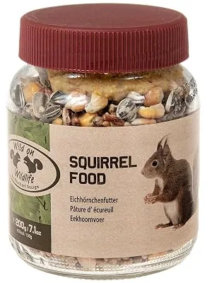 SIDCO Squirrel Food 1000 g Squirrel Peanut Butter Nuts Feed Mix Refill Jar 200 g (Pack of 5) - Eichhörnchenfutter