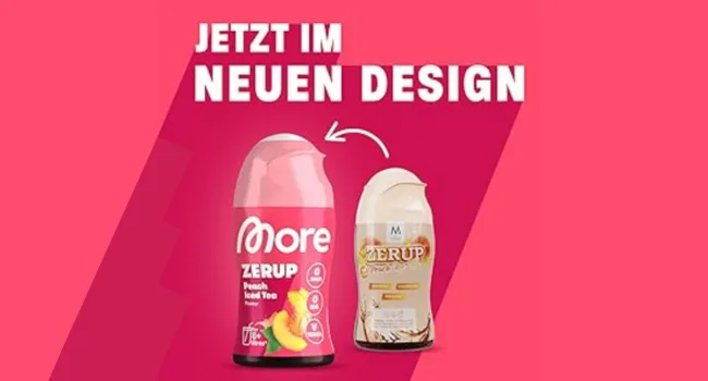 MORE Zerup Zero Syrup with real fruit extracts bundle of 5 5 x 65 ml (up to 42 L ready-to-drink beverage) mixed (bundle of 5) - Redesign