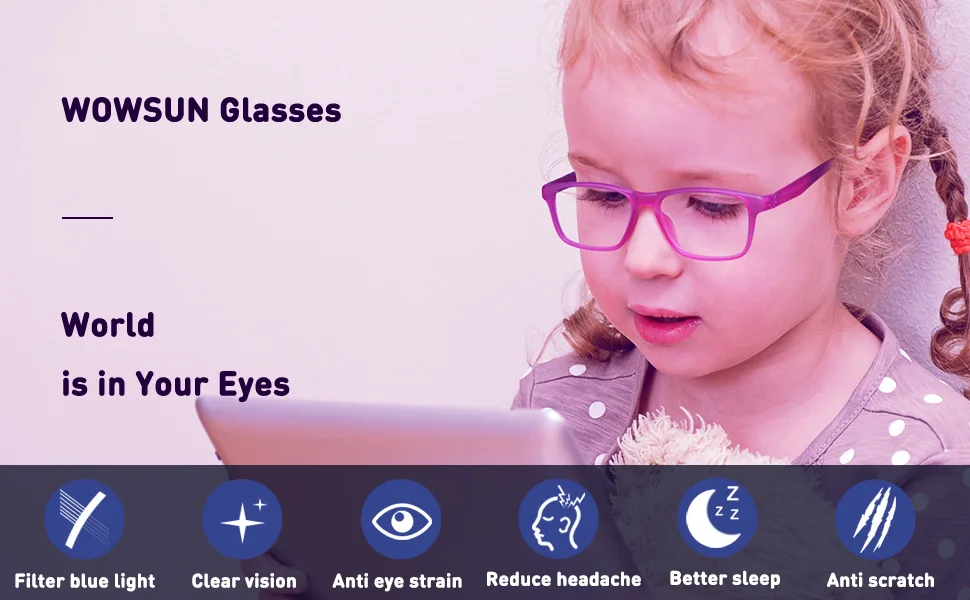 Kids Blue Light Blocking Glasses for Boys Girls Lightweight TR Computer Gaming Eyeglasses Frames Anti Eyestrain Dark Blue+light Pink - kids blue light glasses blue light blocking glasses computer gaming glasses frame