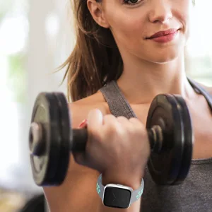 iHillon 4 Pack Compatible with Fitbit Versa Bands/Fitbit Versa 2 Bands for Men Women, Soft Silicone Sport Wristbands Compatible with Fitbit Versa Lite Bands/Fitbit Versa 1 Bands/Versa SE (Large, Black Red+Midnight Blue Gra… - silicone bands compatible with fitbit versa for women men