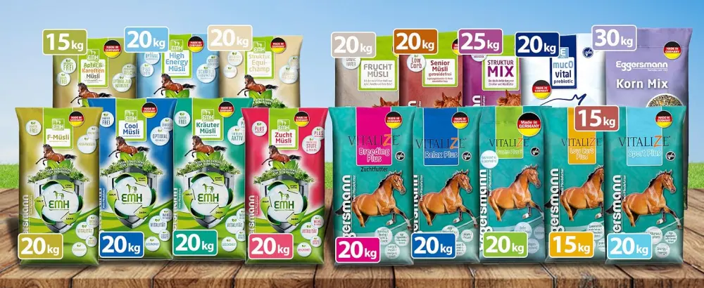 Eggersmann Structure Mix - Energy -reduced horse -sized horse with a high structure for an appetite horses - 25 kg sack structure Mix 25 kg (1 Pack) - pferdemüsli pferdefutter müsli in der großpackung mash leckerli
