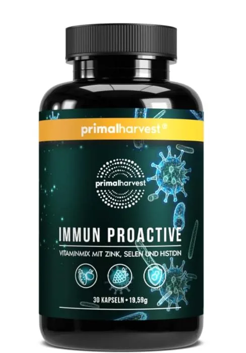 Primal Harvest Biotics - 2 Pack -60 capsules - 15 bacterial strains - 80 billion KBE + inulin and living cultures - laboratory - stomach -resistant capsules 30 pieces (2 pack) - Immun Cross Desktop