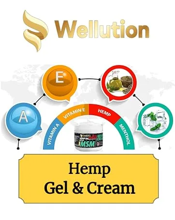 Complete Body Cleanse - Natural, Healthy Cleansing Support for Liver, Urinary Tract, Kidney, Digestive System - 5X Strength, Fast Action Flush, Eases Withdrawal Symptoms - 42 Vegan Capsules - Wellution Hemp Gel Cream
