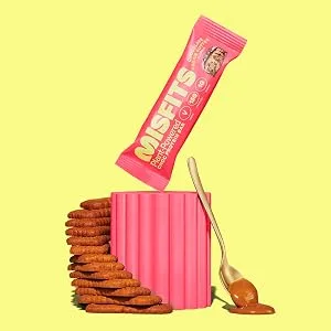 Misfits Vegan Protein Bar, Cookie Butter, Plant Based Chocolate Protein Bar, High Protein, Low Sugar, Low Carb, Gluten Free, Dairy Free, Non GMO, 12 Pack - Misfits Cookie Butter High Protein Vegan Chocolate Bar