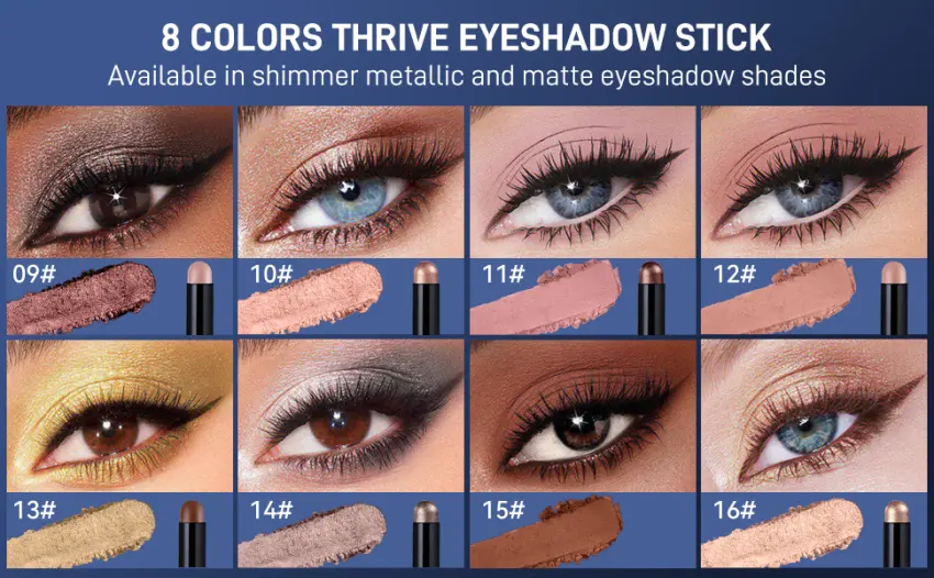 Ofanyia Eyeshadow Stick Shimmer Matte Eye Shadow Crayon Eye Brightener Stick Smooth Texture Cream Eyeshadow Pen Long Lasting Waterproof Hypoallergenic Eye Shadow Pencil Gift Set (13#) - Lidschatten Stick