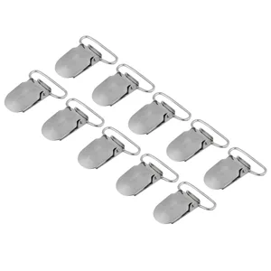 10PCs pacifier clips pacifier clips silver metal clips for braces pacifier bib clips toy holders or maths (25mm * 10pca) - product information 12