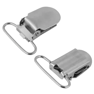 10PCs pacifier clips pacifier clips silver metal clips for braces pacifier bib clips toy holders or maths (25mm * 10pca) - product information 9