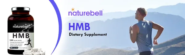 NatureBell HMB Capsules (Beta-Hydroxy Beta-Methylbutyrate), 1000mg Per Serving, 180 Counts, Supports Lean Muscle Mass, Premium HMB Supplements, Non-GMO - product information 1