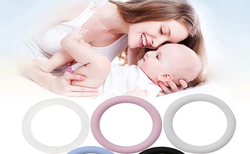 20 PCS Safe Pacifier Holder O Rings Pacifier Dummy Accessories Chain Clips Adapter Holder for Baby (Transparent) - B07WL6WYW5