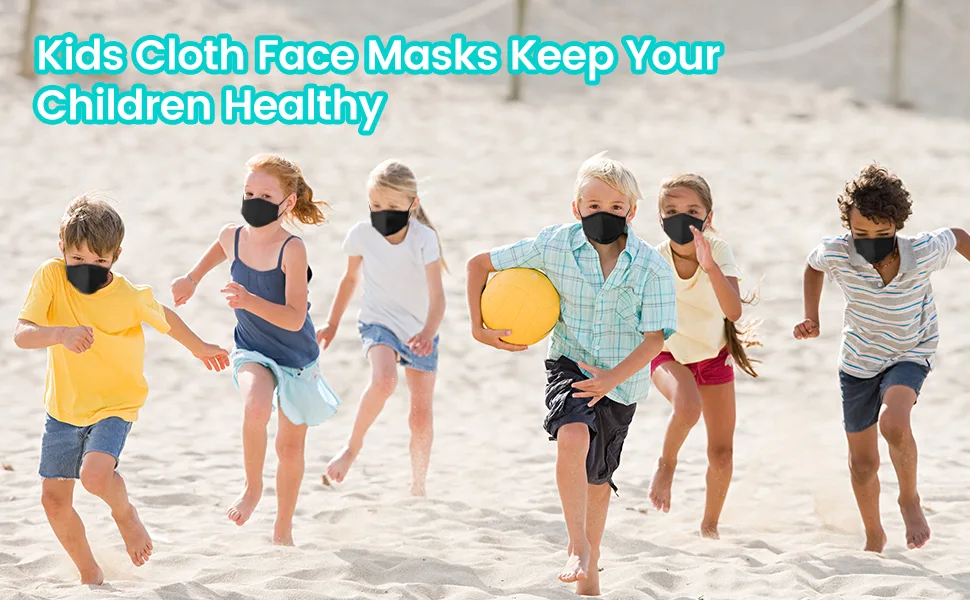 3-Ply Cloth Face Mask 6 Pack,Washable, Reusable and Breathable Face Covering with Adjustable Ear Protection Loops women/men (Kids Black) - product information 8