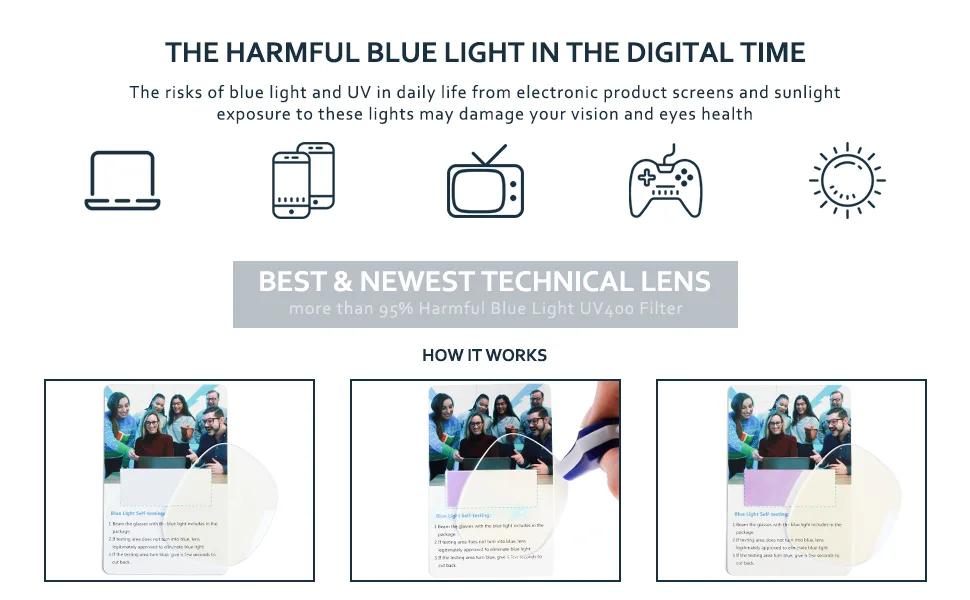 Blue Light Blocking Glasses - Women/Men 3Pack Computer Reading Gaming Anti Eyestrain Blue Light Glasses Non Prescription 1-black+douhua+clear - product information 5