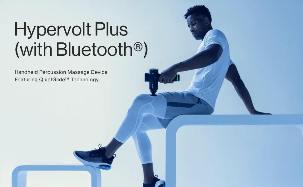 Hypervolt Plus, Featuring Quiet Glide Technology - Handheld Percussion Massage Gun | 3 Speeds, 5 Interchangeable Heads | Helps Relieve Sore Muscles and Stiffness (Hypervolt Plus w/ Bluetooth) - Hypervolt Plus (with Bluetooth)