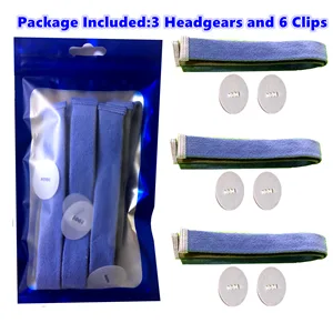 3-Pack P10 Replacement Headgear Strap Compatible with ResMed Airfit P10 Nasal Pillow Mask with 6 P10 Clips Blue and Gray - product information 5